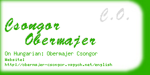 csongor obermajer business card